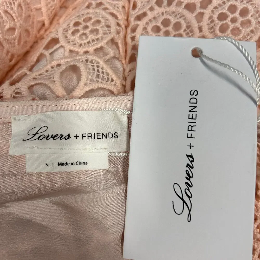 Lovers + Friends Marni Pink Lace Mini Dress Women's‎ Size Small - NWT
